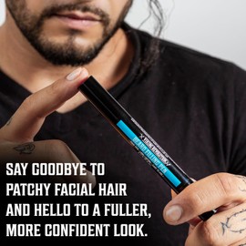 Viking Revolution Beard Pen (2 Pack) - Black Beard Pencil Filler for Men Lapiz para Barba de Hombre - Beard Filler for Men Waterproof Beard Filling Pen Kit - Long Lasting Beard Filler Pen with Brush