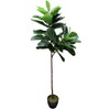 5'6" Real Touch Fiddle Leaf Fig Silk Tree w/Pot -34