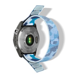 RoYiio Watch Strap for Garmin Fēnix/Enduro/Epix/Quatix/MARQ Series/Descent Series/D2 Series/Tactix Strap Nylon Comfortable and Breathable, Quickfit 22 mm/Quickfit 26 mm for Men and Women