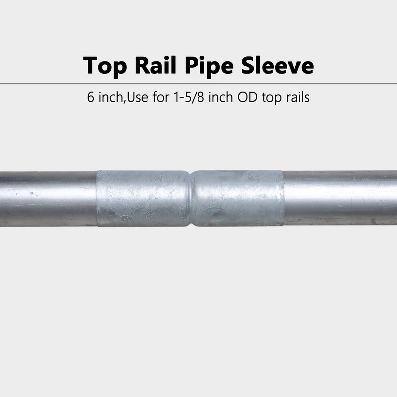 4 Pieces 1-5/8" X 6" Chain Link Fence Top Rail