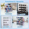 Large Compartment Water Bottle Organizer,4 Tier Stackable Water Bottle Rack