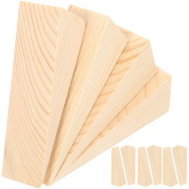 KALLORY 10pcs Triangle Wood Wedge Bolt Cork Door Stopper Car Door Bumper Nailless Door Stop Sliding Door Mute Door Stopper Wall Protector Door Wedge