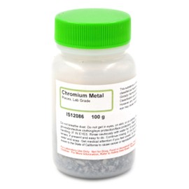 ALDON Innovating Science Chromium Metal Pieces, 100g - Laboratory Grade - Excellent for Chemistry & Biochemistry Experiments - The Curated Chemical Collection