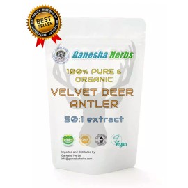 Ganesha Herbs DEER ANTLER VELVET 50:1  EXTRACT POWDER 100 grams! MAXIMUM STRENGTH!