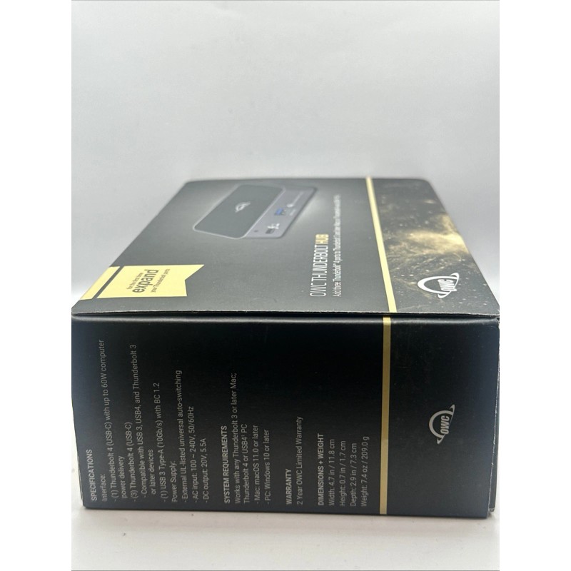 OWC 5 Port Thunderbolt Hub - 60W Charging, (3) Thunderbolt