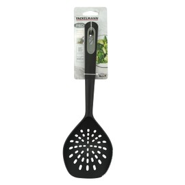Fackelmann PRO Skimmer, Multi Functional Food Strainer, PBT Function Head, Soft Touch Handle, 34x11x5.5cm, Black & Grey