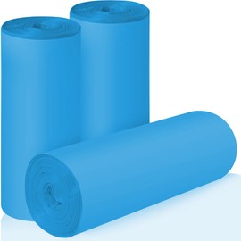 4 Gallon/60pcs Small Garbage Bags,Strong Trash Bags,Small Trash Bags for Office Home Bedroom,Trash can Liner,Blue