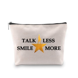 Novelty Hamlton Musical Gift My Thoughts Have Been Replaced by Hamlton Lyrics Talk Less Smile More Cosmetic Bag (TALK LESS SMILE MORE)