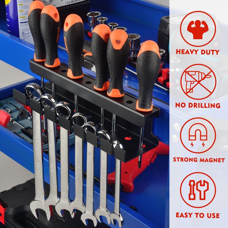 ULIBERMAGNET Magnetic Wrench Holder,Heavy Duty Magnetic Tool Holder,Wrench Screwdriver Shear