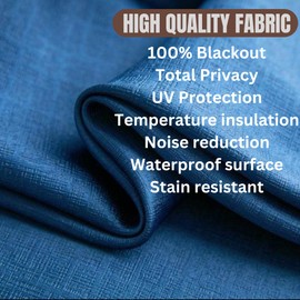 Vorgato Luxury - Blackout Curtains - 100% Black Out Curtains - 330 GSM Thick with Double Layer Black Lining Backing -Thermal and Noise Reducing Curtains - 2 Panels (Navy Blue, 52in x 96in)