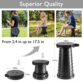 Collapsible Stool for Adults, Portable Folding Stool for Camping