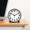 Lafocuse Analogue Alarm Clock, No Ticking, Metal Black 3D Numbers,