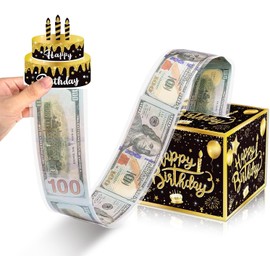 Hucha Cumpleaños para Tirar de Dinero, Hucha Feliz Cumpleaños para Niños Adultos, Caja Sorpresa Regalo con Dinero para Hombre