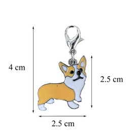 Moplusea Corgi Keychain, Corgi Gifts For Corgi Lovers, Welsh Corgi Keyring Charm For Women Girls (ZKC05 Small Corgi)