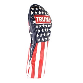 American Flag Trump MAGA Golf Head Cover – Premium 460cc Driver Cover – Patriotic Golf Accessories for Men – USA Flag Design – Funny & Political Gift for Trump Supporters