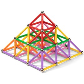 34 Pieces Magnetic Building Blocks, Toy, Magnetic Educational Toy, Magnetic Blocks, Stacking Toy Set for Children and Adults, Non-Toxic Building Toy, 3D Puzzle with Storage Bag