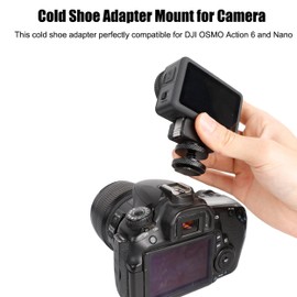 Cold Shoe Mount With Magnetic Quick Release for DJI Osmo Action 6 & DJI Osmo Nano – Versatile Expansion Tool for Dual-Angle Shooting, Aluminum Alloy, 1/4" Screw Hole, for Tripods and Selfie Sticks
