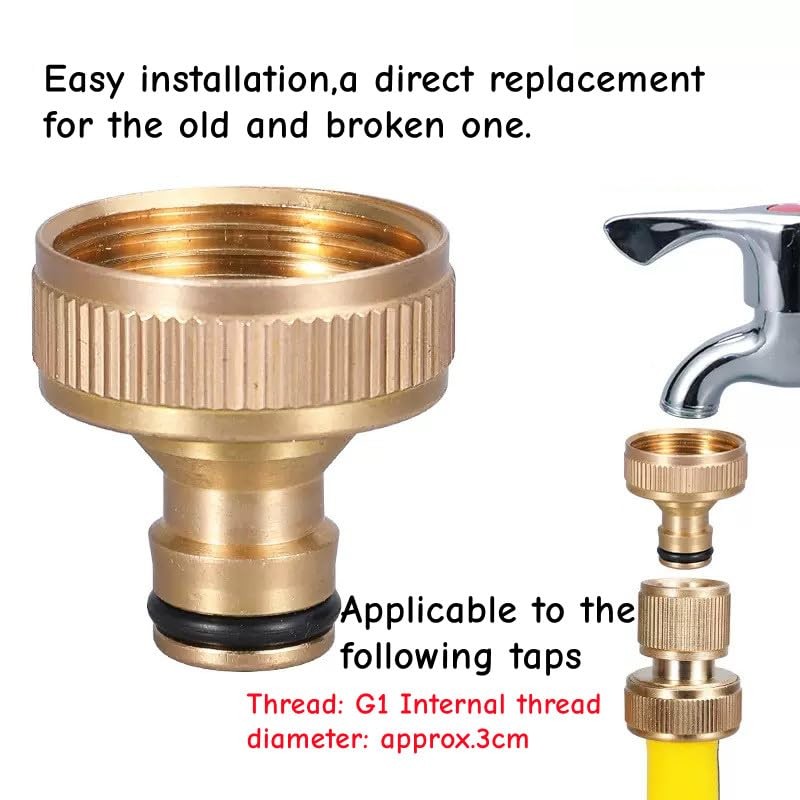 YUEHNEOM Hose Connection Adapter, 1 Inch Female Thread Tap Connector
