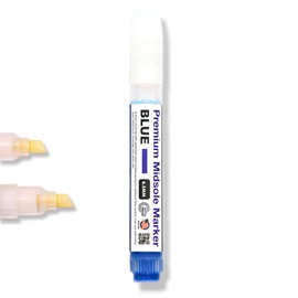 Wilkins Marcador de entresuela premium para personalizar pintura sobre cuero, gamuza, tela y espuma suave para 2-4 pares de zapatos, Azul / Patchwork, 9.5 US