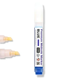 Wilkins Marcador de entresuela premium para personalizar pintura sobre cuero, gamuza, tela y espuma suave para 2-4 pares de zapatos, Azul / Patchwork, 9.5 US