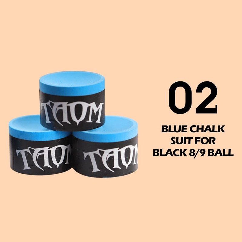 TAOM Chalk Round Blue Green Colors Billiard Chalk Pool Snooker
