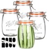 Anwoi Wide Mouth Glass Jars with Airtight Lid 32OZ 4
