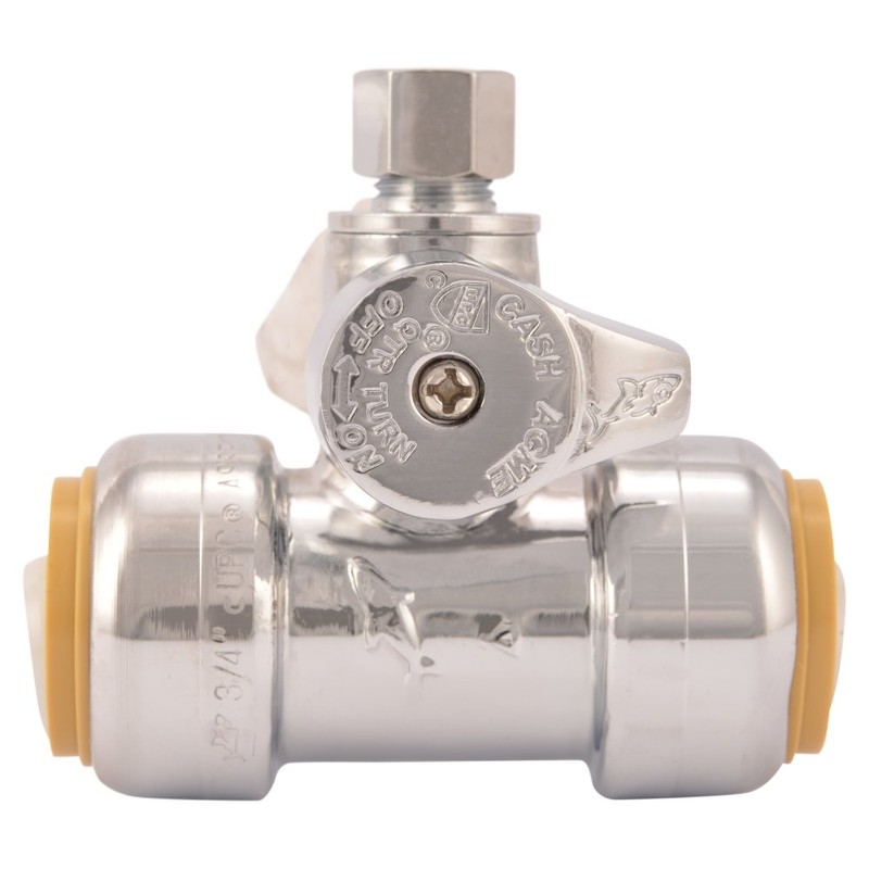 SharkBite 3/4 x 3/4 x 1/4 Inch Compression Tee Stop
