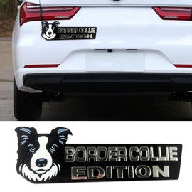 Dog Edition Car Badges Laser Cutting Car Vehicle Emblem,3D Car Badge Automotive Decals Stickers Funy Animal Decor Car Accessories Gifts for Car Truck Rv Boat Exterior Decoration (Border Collie)