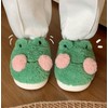 FUHUAQI Frog Slippers Cartoon Animal Slippers Frog Fluffy Slippers Retro