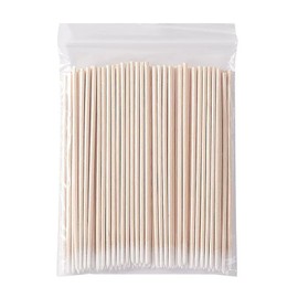 GOODCHI Precision Cotton Swabs, Extra Fine Cotton Swabs, Large Capacity, High Fiber, Disposable, Thin Cotton Swabs, Figure, Plastic Model, Cosmetic Tool, Nail Painting (Set of 100)