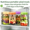 4 Pack 32oz Glass Salad Jars with 4 Lids,1 Cleaning