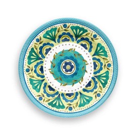 Tarhong TRV1085SPCM Chelsea Medallion Salad Plate, 8.7 inches (22 cm), Dish, Crack-resistant, Melamine Tableware, Plastic, Dishwasher Safe, One-Plate, Stylish, Cute, Lightweight, Outdoor, Camping,