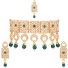 Efulgenz Conjunto de joyería india, gargantilla Kundan de perlas de