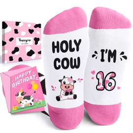 HAPPYPOP 16th Year Old Birthday Gifts for Girls - Socks for Teen Girls Boys Age 16, 16 Yr Old Gift Ideas, Sweet 16 Gifts for Girls