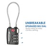 2 Pack TSA Approved Travel Luggage Locks, Long Cable Combination