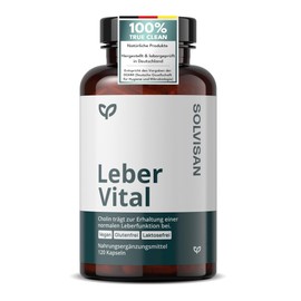 SOLVISAN LEBER VITAL* 4-fold complex with choline for your liver, milk thistle (80% silymarin), artichokes and dandelion - 120 capsules for 4 months