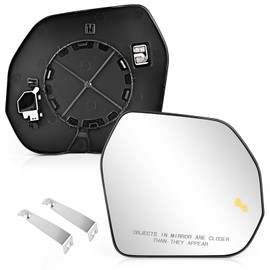 TOP-MAX Passenger Side Mirror Glass Compatible with 2022 2023 2024 Toyota Tundra with Blind Spot Detection, Right Side Convex Power Heated Rearview Mirror with 2 Clips