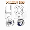 UHMC M6 Nuts,40 Pcs 6mm Locking Nuts Galvanized Iron Locking
