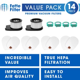 Fette Filter - IZ662H Replacement filter set Compatible with Shark IZ662H Cordless Pro Vacuum with Clean Sense IQ and Odor Neutralizer includes 2 Post Motor Hepa, 4 Pre Motor Sets, 4 Odor Cartridges.