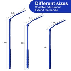 Yeebeny 2 Pcs Replacement Handles Compatible with Swiffer Duster Refill, 3 Ft Swiffer Handles Only, Extended Pole, Adjustable Length Removal Duty Duster Refills （Blue）