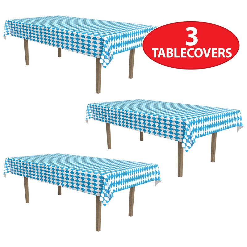 Beistle Oktoberfest Party Supplies, Plastic Rectangular Tablecovers, Bavarian Tablecloths, German