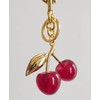 JIAHATE Gold Cherry Keychain – Sparkling Resin Cherry Charm for