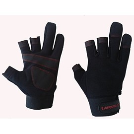S-Products MECHANICS SAFETY HAND PROTECTION CARPENTERS WASHABLE FINGERLESS WORKING GLOVES (S)