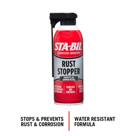 STA-BIL STA-BIL Rust Stopper - Anti-Corrosion Spray and Antirust Lubricant - Prevents Car Rust, Protects Battery Terminals, Stops Existing Rust, Rust Preventative Coating - 13 Oz (22003)