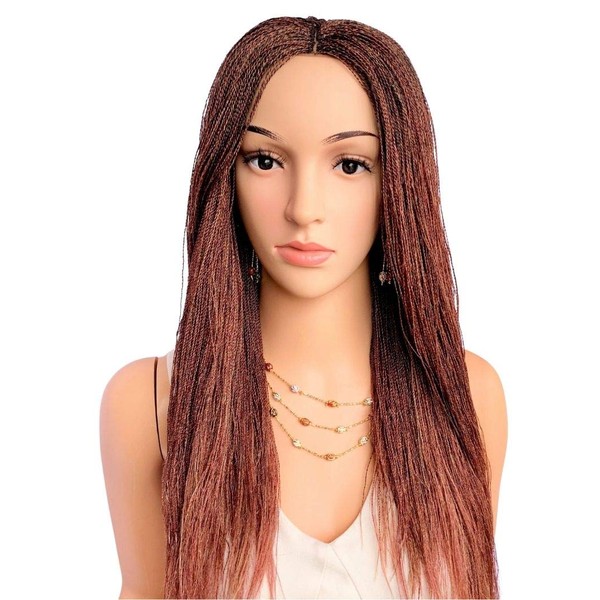 Braided Wigs, WOW BRAIDS Twisted Wigs, Micro Million Twist Wig - Color 30/35 - 18 Inches. Synthetic Hand Braided Wigs for Black Women., #1