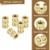 sourcing map 100Pcs M3x8x5mm Knurled Insert Nut, Brass Double-Pass Insert