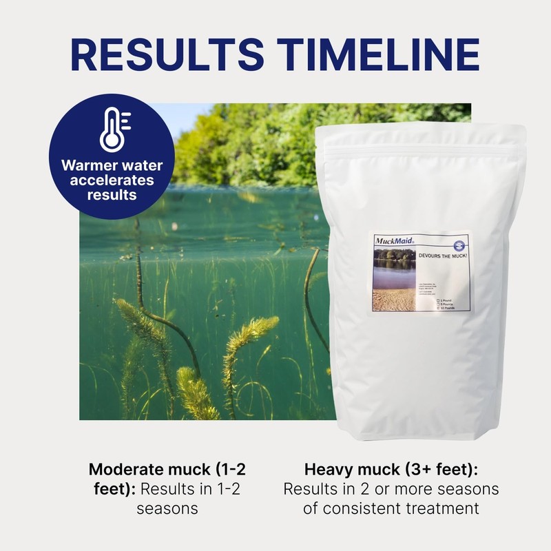 MuckMaid Pond Bottom Enhancer - Natural Lake Bottom Conditioner -
