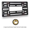FBJTDQ License Plate Bracket - Black Universal Front Bumper Plastic