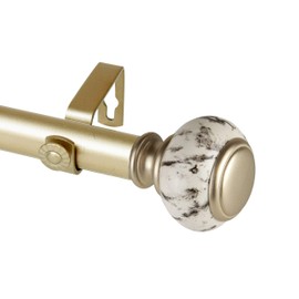 Rod Desyne 1" Prince Single Curtain Rod, 28-48 inch, Light Gold