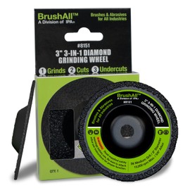 BrushAll Diamond Grinding and Cut-Off Wheel (3" 3-in-1 Diamond Grinding Wheel)
